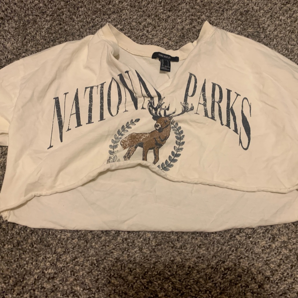Cropped long sleeve t shirt